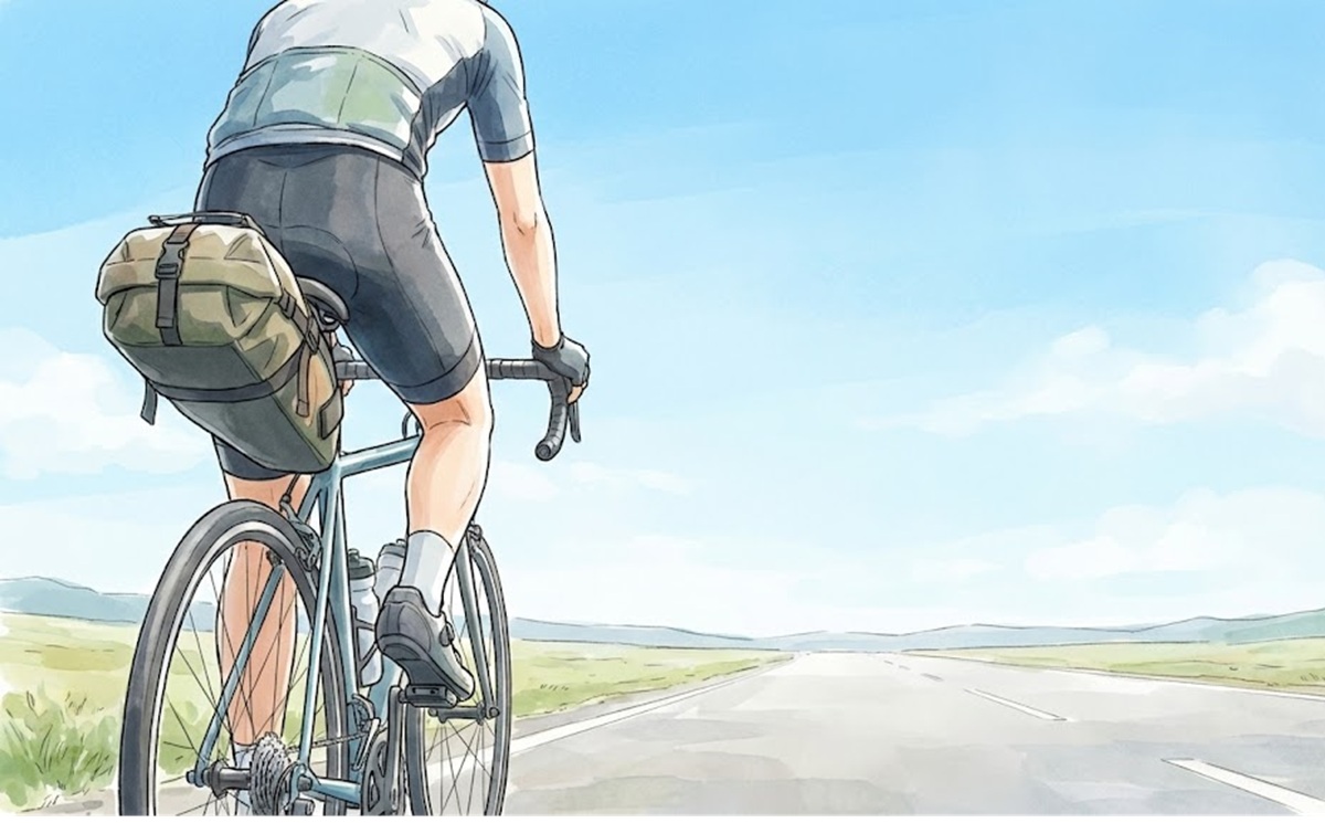 背中の快適さを優先してそもそも荷物を背負わないサドルバッグ