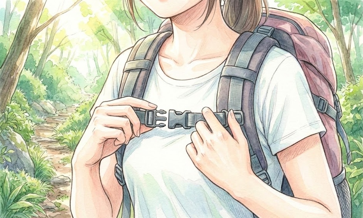 リュックの肩紐ズレ落ち防止のベルト活用術