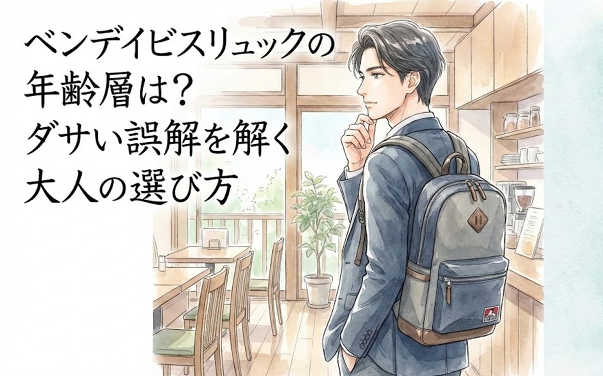 ベンデイビスリュックの年齢層は？ダサい誤解を解く大人の選び方