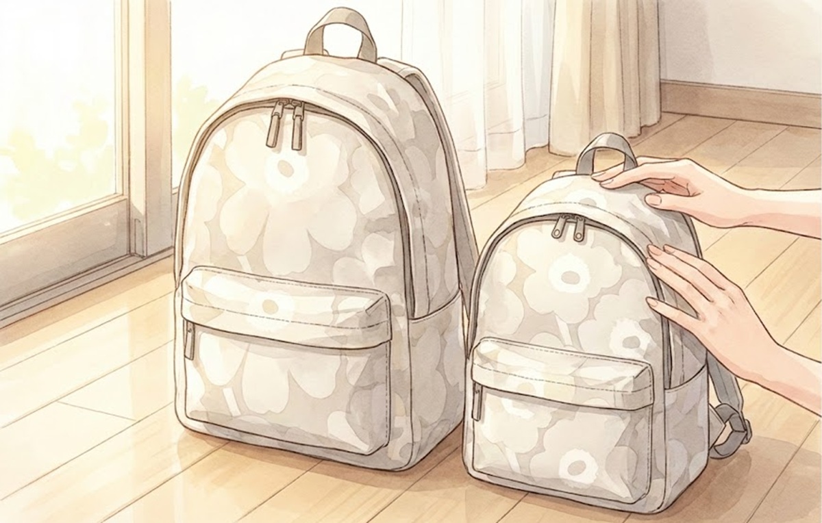 マリメッコリュックBuddyとMetroのサイズ違いと選び方