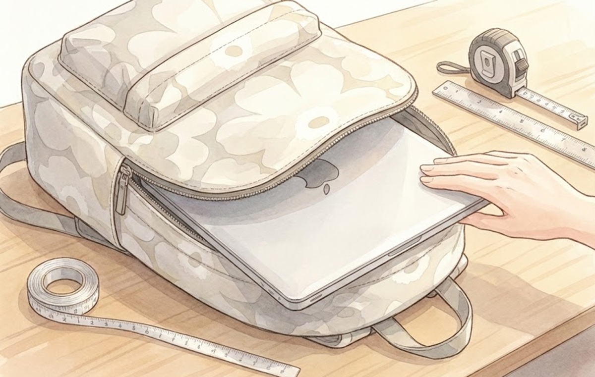 マリメッコリュックにパソコンは何インチまで入るか検証