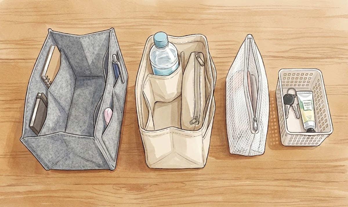 マリメッコリュックに合う整理グッズをニトリやセリアのインバッグと比較