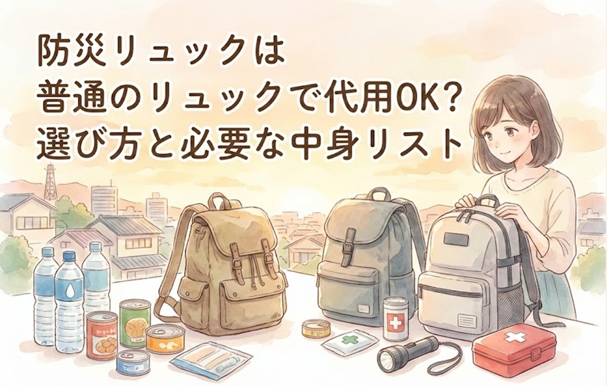 防災リュックは普通のリュックで代用OK？選び方と必要な中身リスト