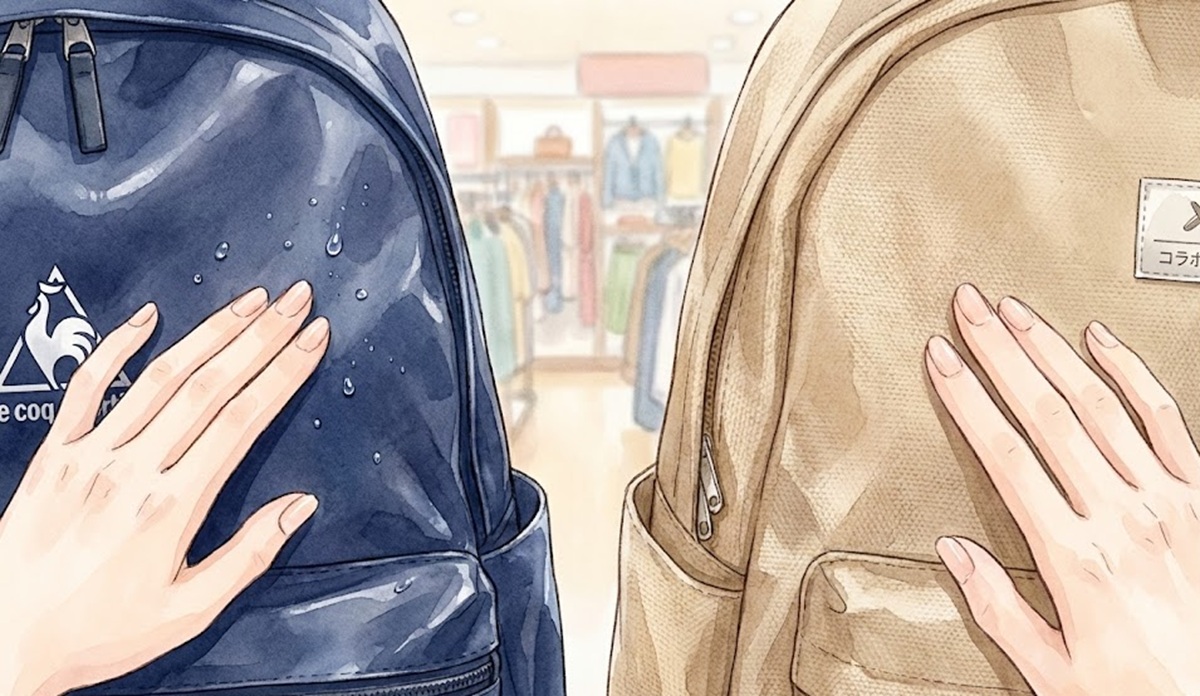 ルコック公式としまむらコラボリュックの素材や品質を比較
