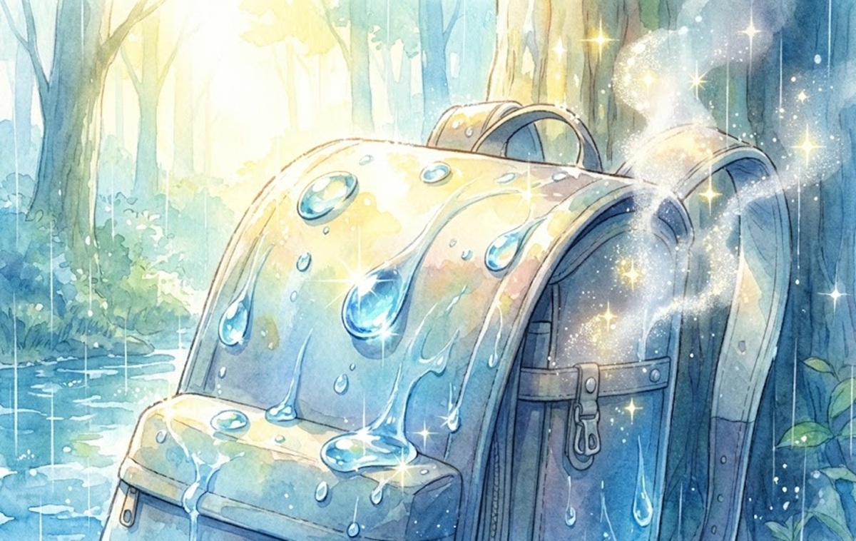 ポリエステル素材が持つ雨に強い防水性と速乾性