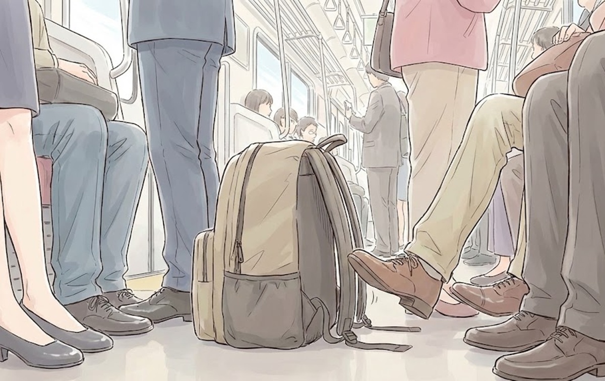 電車の床にリュックを直置きするのは迷惑になるのか