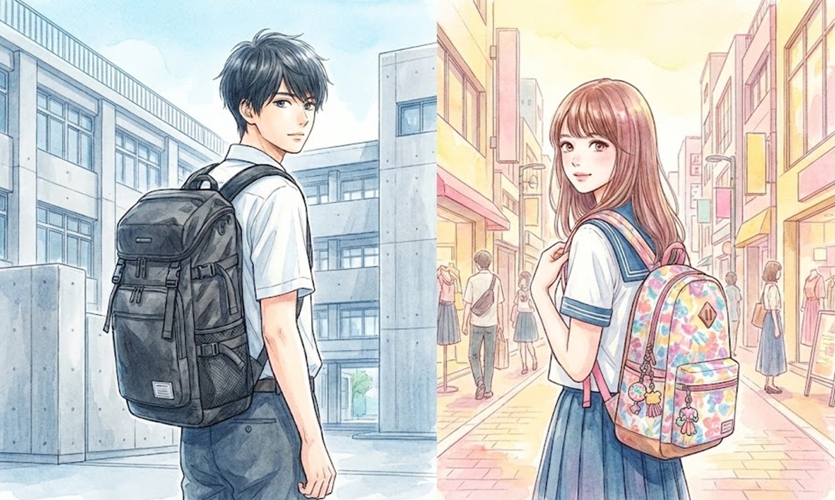 男子と女子で異なる通学リュックの価格差