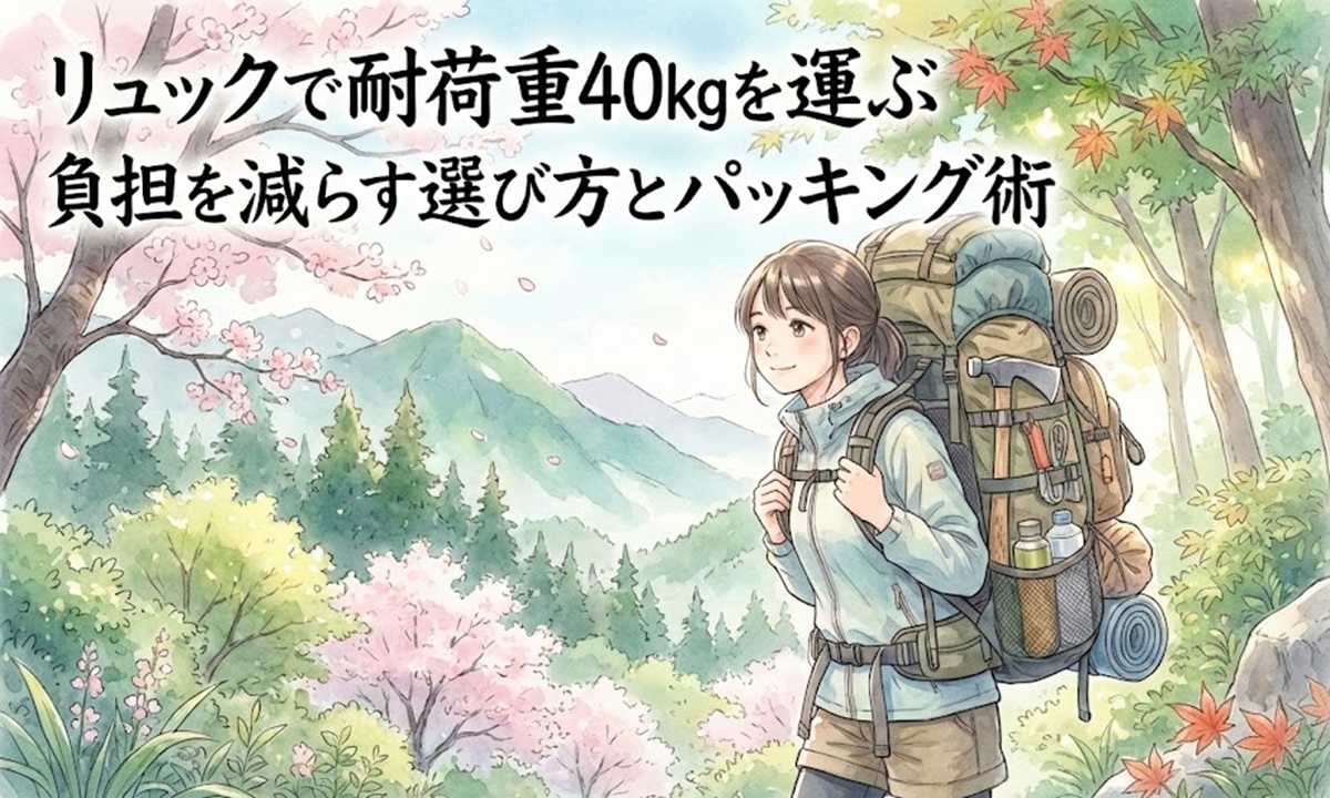 リュックで耐荷重40kgを運ぶ！負担を減らす選び方とパッキング術