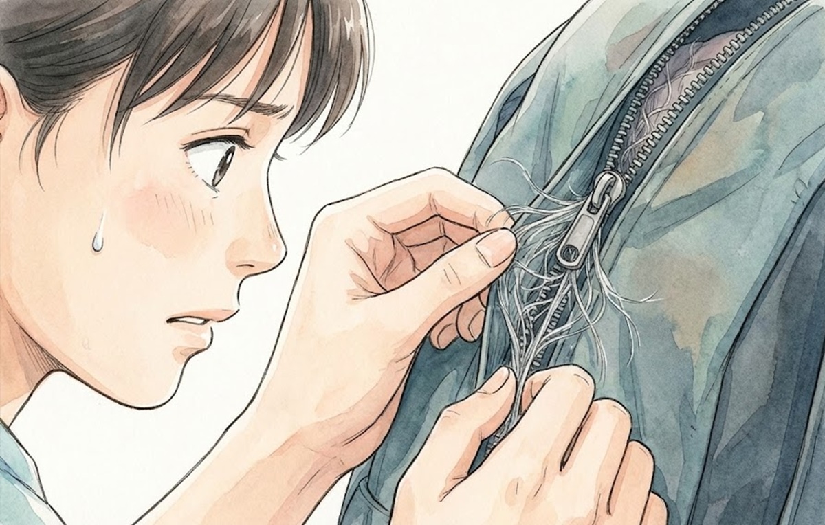 チャックに布が噛んだ際の安全な外し方