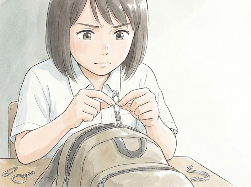 100均の代替品による外れたチャックの応急処置