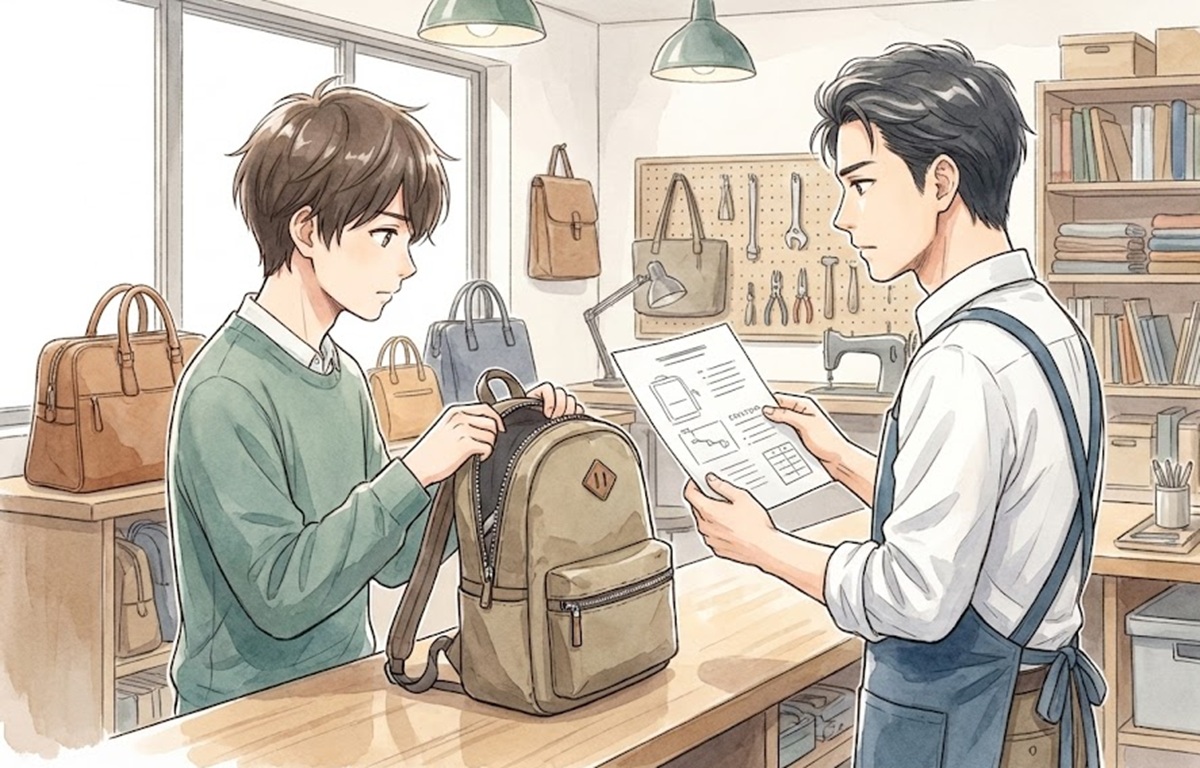 リュックのチャック修理を業者に頼む場合の費用や相場の目安