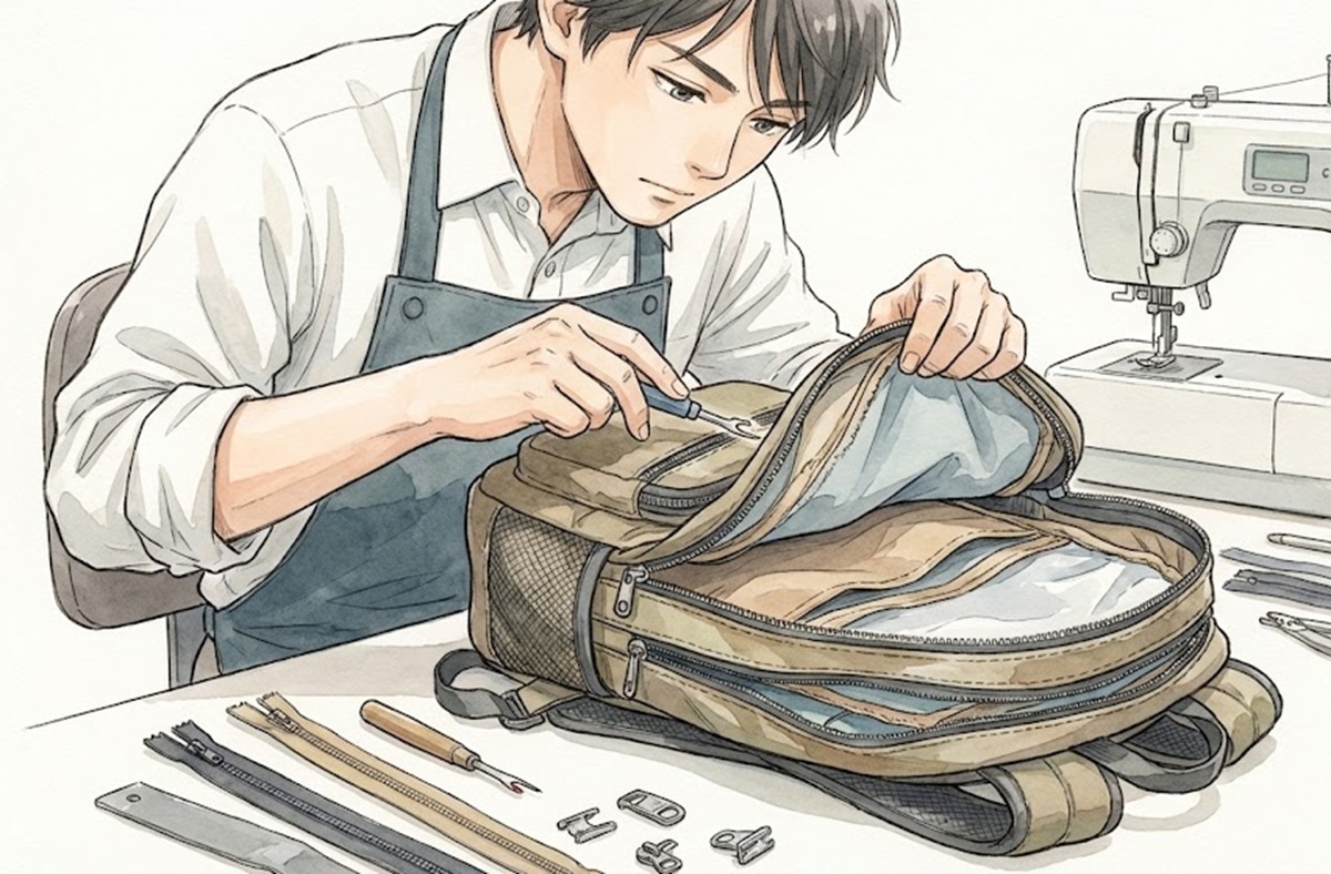 リュックのチャック全体交換が高額になる技術的理由