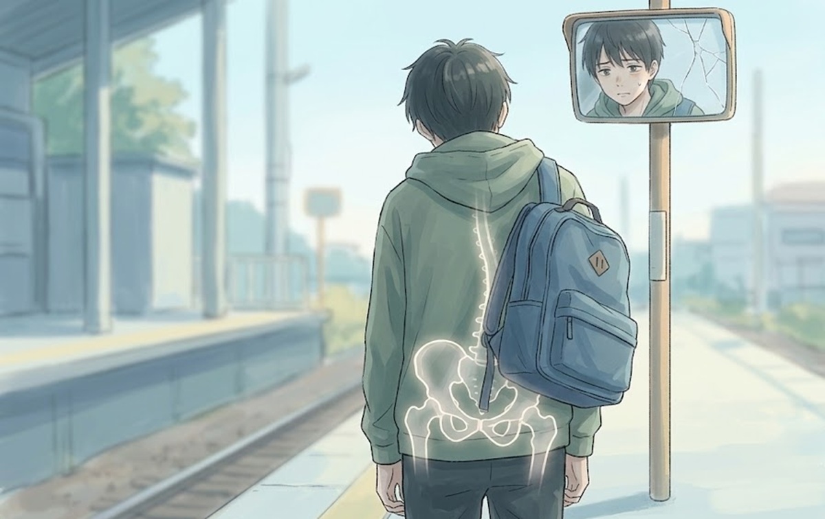 骨盤の歪みから生じる姿勢の崩れでリュックが左右均等に背負えない