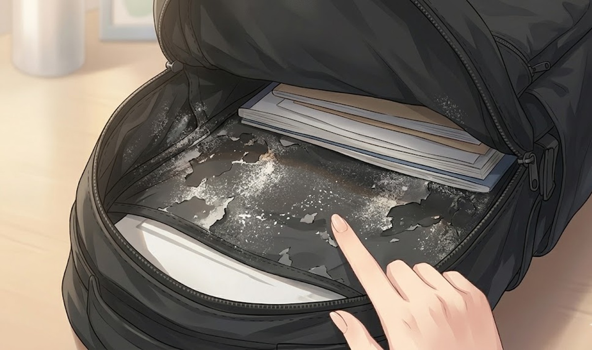 リュックから出る白い粉の正体は素材の加水分解が原因