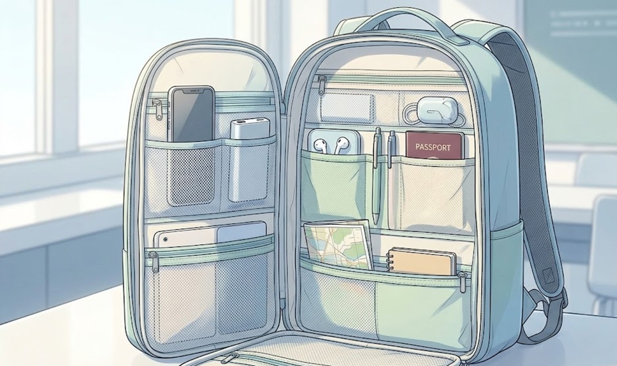 リュックの弱点を克服する最新の多層化ポケット