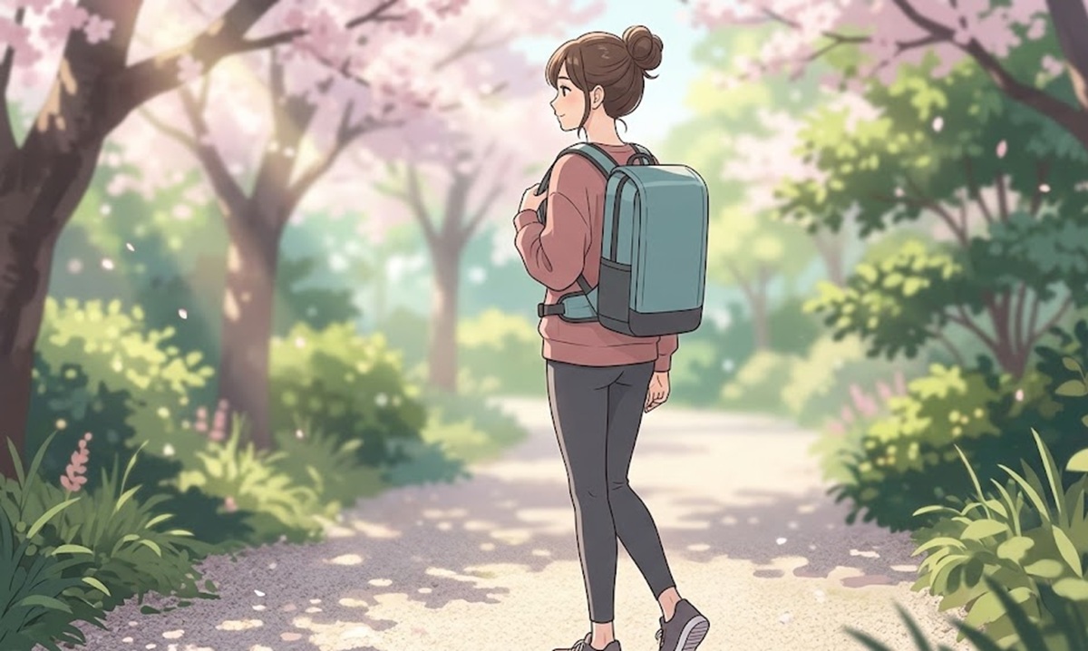 女子の骨格にフィットする人間工学設計のリュック