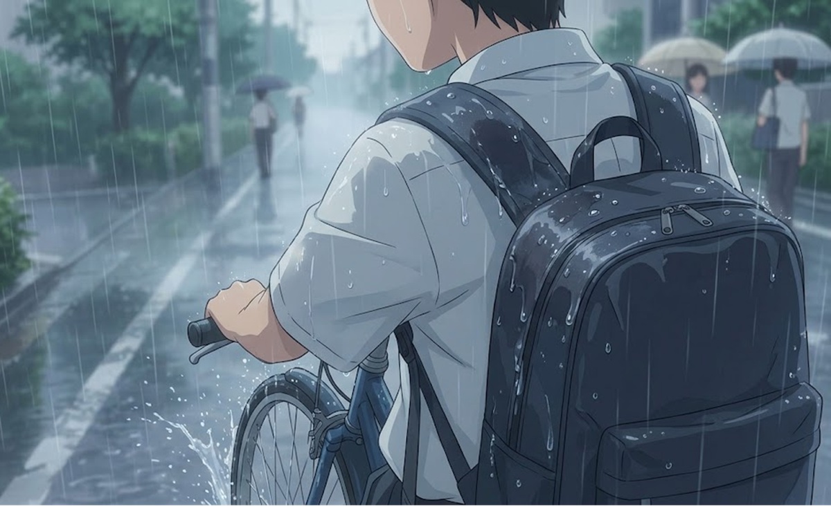自転車通勤や通学でリュックの肩紐が濡れる浸水メカニズム