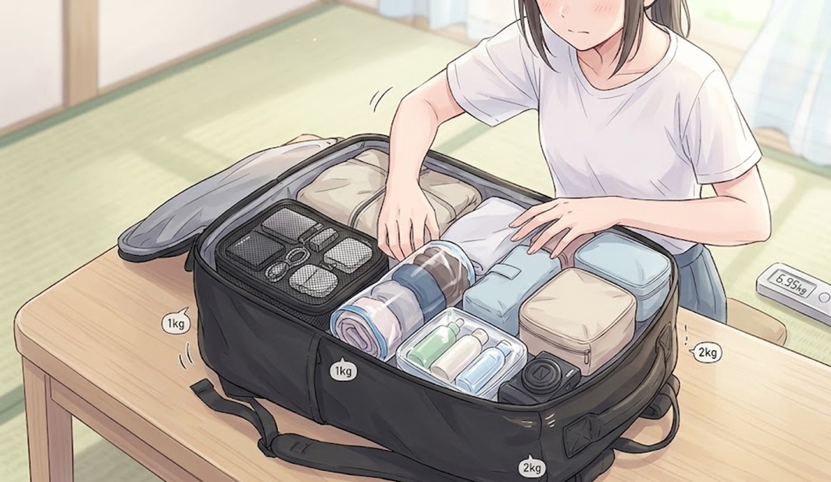 リュックの限界重量7kgを突破するためのパッキング術