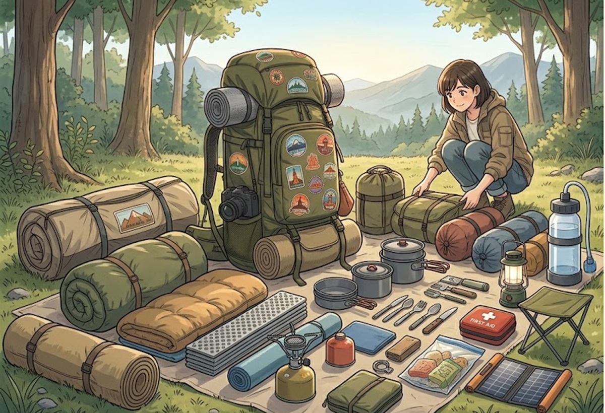 キャンプやテント泊で80リットルに必要な荷物量