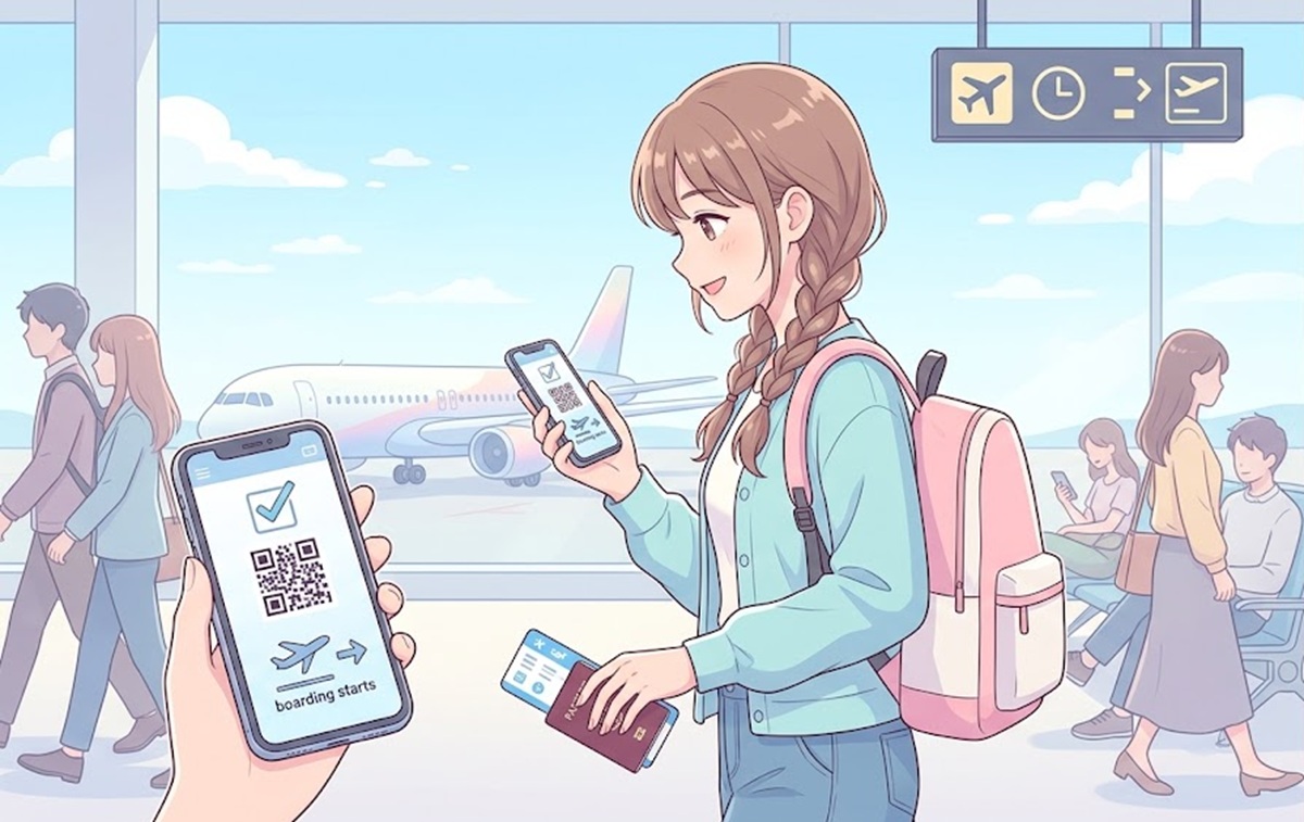 搭乗者が行う空港での当日スムーズなオンラインチェックイン