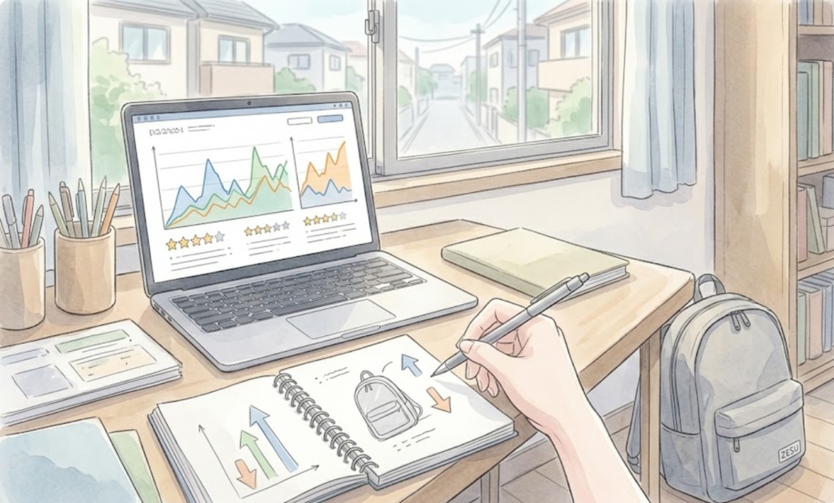 ZESUリュックのAmazonや楽天での評価と価格変動の理由