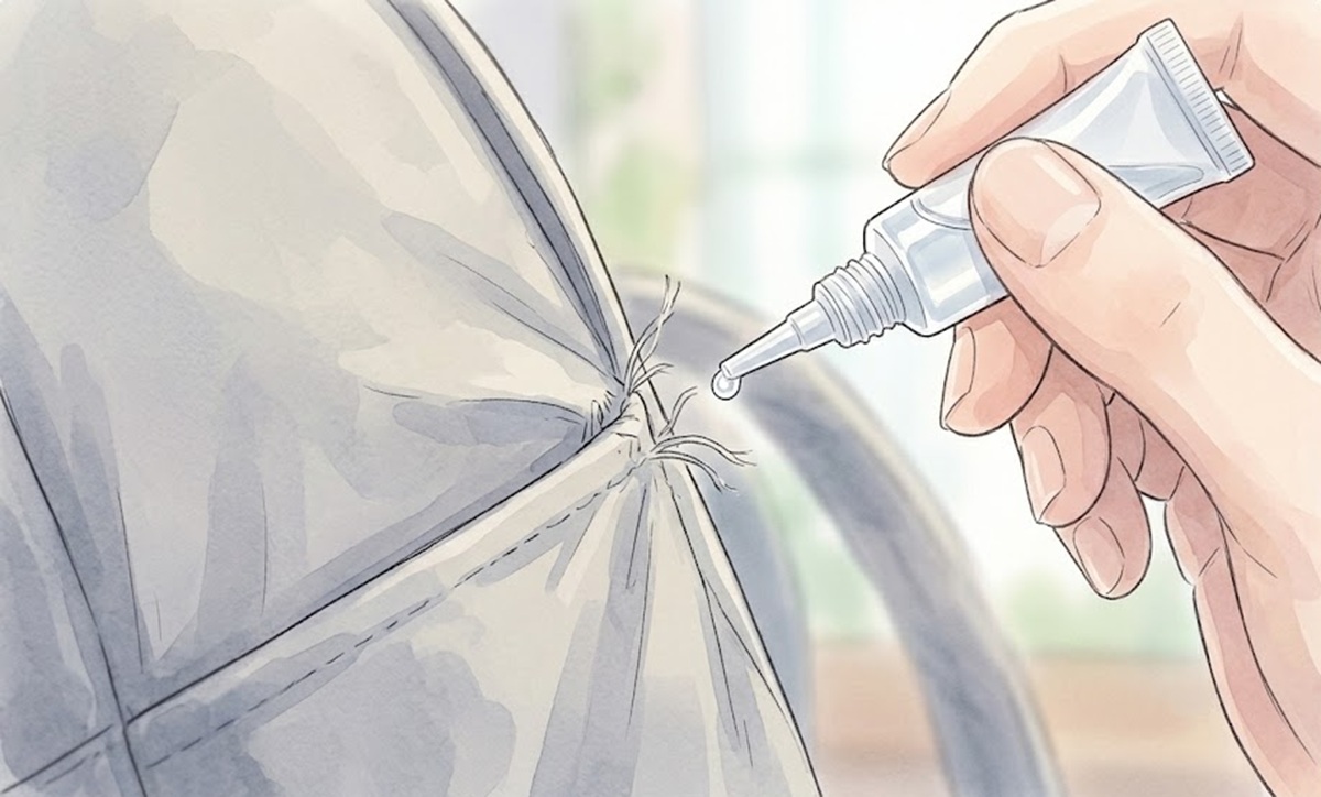 ZESUリュックの縫製のほつれは瞬間接着剤で初期に対処する